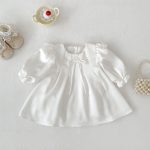 【73-120cm】ワンピース 女の子 リボン付き フリル - 画像 (2)
