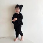 【66-100cm】セットアップ ロンパース 蝙蝠形ハロウィン - 画像 (5)