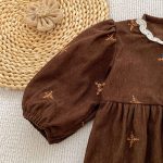【66-130cm】ロンパースorワンピース 姉妹コーデ 刺繍 コーデュロイ - 画像 (12)