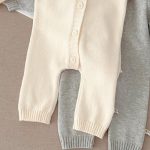 【66-100cm】ロンパース ベビー くま耳フード付き シンプル - 画像 (13)