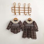 【66-130cm】ロンパースorワンピース ベビー レトロ チェック - 画像 (6)