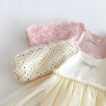 【66-90cm】ロンパース ベビー ローズ ドット チュール - 画像 (12)