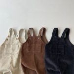 【66-120cm】サロペット ベビー 韓国風 暖かい コーデュロイ - 画像 (4)