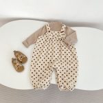 【73-100cm】サロペット ベビー ドット コーデュロイ - 画像 (4)