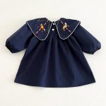 【73-120cm】ワンピース ベビー 馬刺繡 レトロ - 画像 (5)