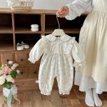 【66-90cm】ロンパース ベビー レイヤード フラワー柄 - 画像 (8)