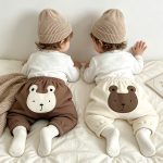 【66-90cm】レギンス ベビー ビッグ クマ かわいい - 画像 (3)