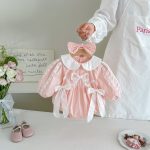 【66-130cm】ロンパースorワンピース 女の子 姉妹服 蝶結び付き かわいい - 画像 (5)