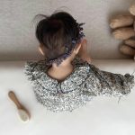 【66-90cm】ロンパース ベビー 韓国風 ブルー花柄 - 画像 (4)