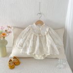 【66-90cm】ロンパース ベビー プリンセス レース - 画像 (3)