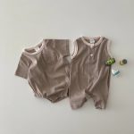 【66-90cm】オールインワン ベビー 韓国風 無地 - 画像 (5)