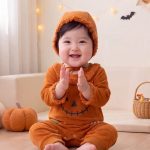 【66-90cm】オールインワン ベビー かぼちゃ ハロウィン - 画像 (7)
