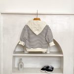 【73-110cm】トップス ベビー 帽子付き ボーダー - 画像 (11)