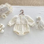 【66-90cm】ロンパース ベビー プリンセス クリーム - 画像 (4)