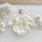 【66-90cm】ロンパース ベビー プリンセス クリーム - 画像 (5)