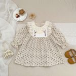 【66-130cm】ロンパースorワンピース 女の子 姉妹服 フランス風 フラワー - 画像 (5)