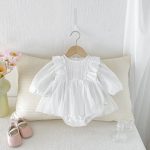 【66-90cm】ロンパース ベビー フリル メッシュ - 画像 (4)