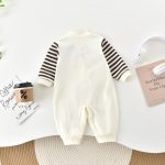 【66-90cm】ロンパース ベビー レイヤード クマ長袖 - 画像 (7)