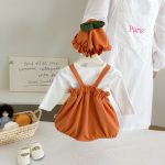 【66-90cm】サロペット＆帽子 かぼちゃ 可愛い ベビー服 - 画像 (9)