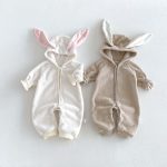 【66-90cm】ロンパース ベビー もこもこ ウサギ - 画像 (2)