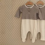 【66-90cm】ロンパース ベビー ハーフボーダー ファッション - 画像 (3)