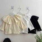 【73-100cm】長袖トップス ベビー服 女の子 ビッグフリル襟 - 画像 (3)
