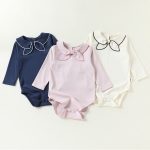 【66-90cm】ロンパース ベビー 北欧風 セーラー襟 - 画像 (2)