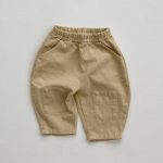 【73-100cm】ワイドパンツ ベビー 無地 ベーシック カジュアル - 画像 (4)