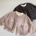 【80-130cm】 アウター 男の子 ジャケット ブルゾン スタジャン風 - 画像 (2)
