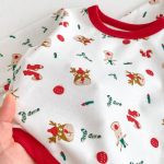 【66-90cm】ロンパース ベビー クリスマス柄 長袖 3点セット - 画像 (11)