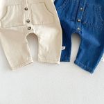 【66-90cm】オールインワン ベビー デニム 無地 - 画像 (13)