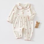【66-90cm】ロンパース ベビー 可愛い レッドドット