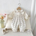 【66-90cm】ロンパース ベビー レイヤード フラワー柄 - 画像 (6)
