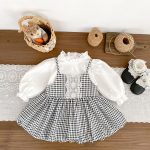 【73-120cm】セットアップ 女の子 レース チェック - 画像 (10)