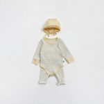 【66-90cm】ロンパース ベビー 韓国風 ボーダー柄 - 画像 (6)