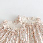 【66-130cm】ロンパースorワンピース 女の子 姉妹服 フラワー柄 - 画像 (16)