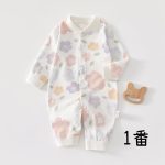 【66-90cm】ロンパース ベビー フラワー シンプル - 画像 (3)