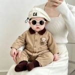 【66-90cm】ロンパース ベビー 熊さん付き かわいい - 画像 (5)