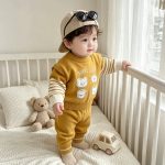【66-90cm】セットアップ ベビー クマセーター＆レギン トレンド - 画像 (16)