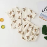 【66-90cm】セットアップ ベビー 熊柄 かわいい - 画像 (3)