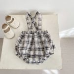 【66-90cm】サロペット ベビー チェック カジュアル - 画像 (5)