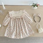【66-130cm】ロンパースorワンピース 女の子 姉妹服 フラワー柄 - 画像 (10)