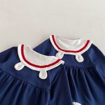 【73-100cm】ロンパースorワンピース 姉妹服 ウサギ柄 セーラー風 - 画像 (10)