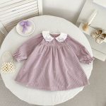 【66-130cm】ワンピースorロンパース 女の子 刺繍 姉妹服 コーデュロイ - 画像 (3)