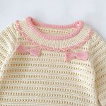 【66-90cm】ロンパース ベビー 蝶結び付き ニット - 画像 (10)