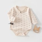 【52-73cm】ロンパース ベビー ナチュラル ドット - 画像 (3)