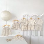 【73-110cm】ワンピース 女の子 コーデュロイ ドット - 画像 (14)
