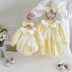 【66-130cm】ロンパースorワンピース 女の子 姉妹服 レース おしゃれ - 画像 (4)