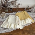 【73-100cm】トップス 女の子 韓国風 リブフレア - 画像 (2)