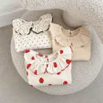 【73-110cm】シャツ フリル襟 イチゴ柄 可愛い - 画像 (15)